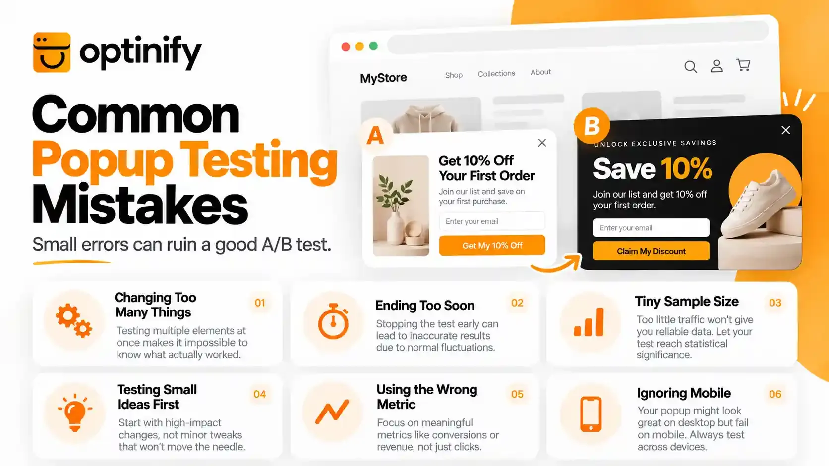 Common A/B testintg popup mistakes